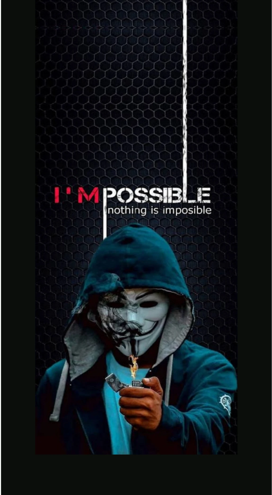 Anonymous Mask Impossible Hacker Hood Premium Mobile Skin Wrap