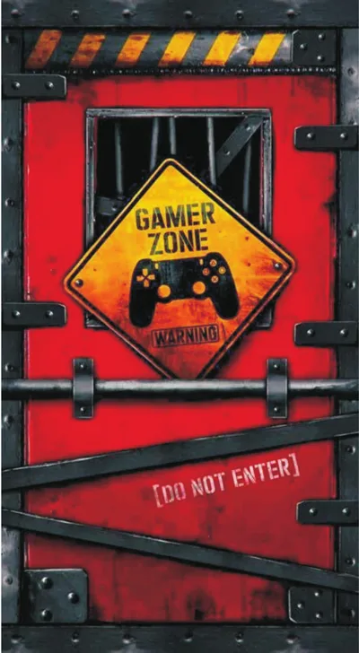 Gamer Zone Warning Armored Blast Door