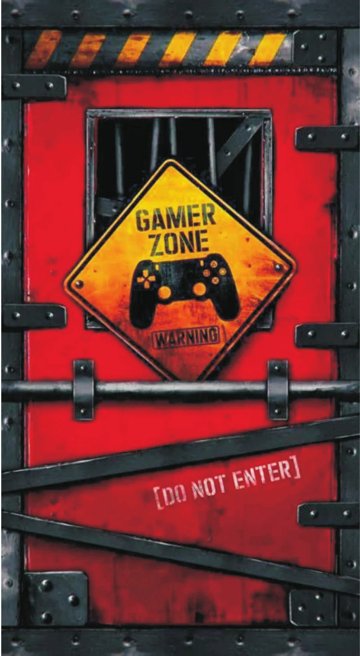 Gamer Zone Warning Armored Blast Door