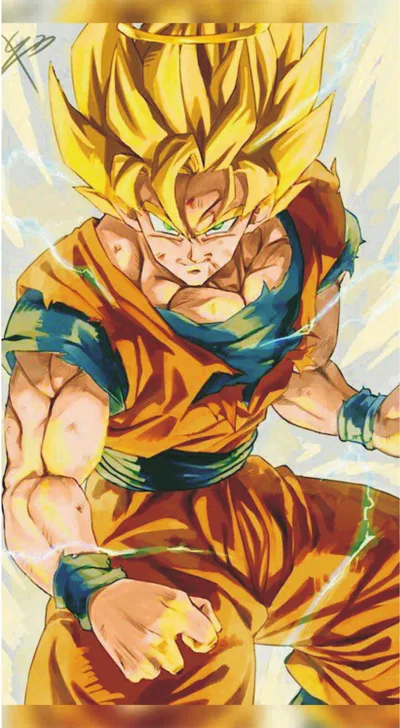 Goku Super Saiyan Golden Aura Power Up
