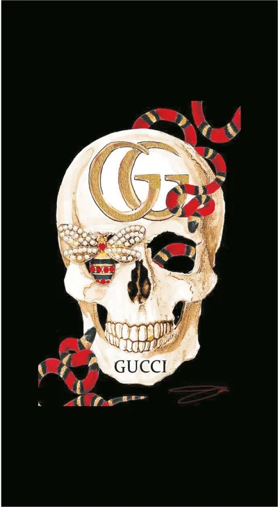 Gucci King Snake Jeweled Skull