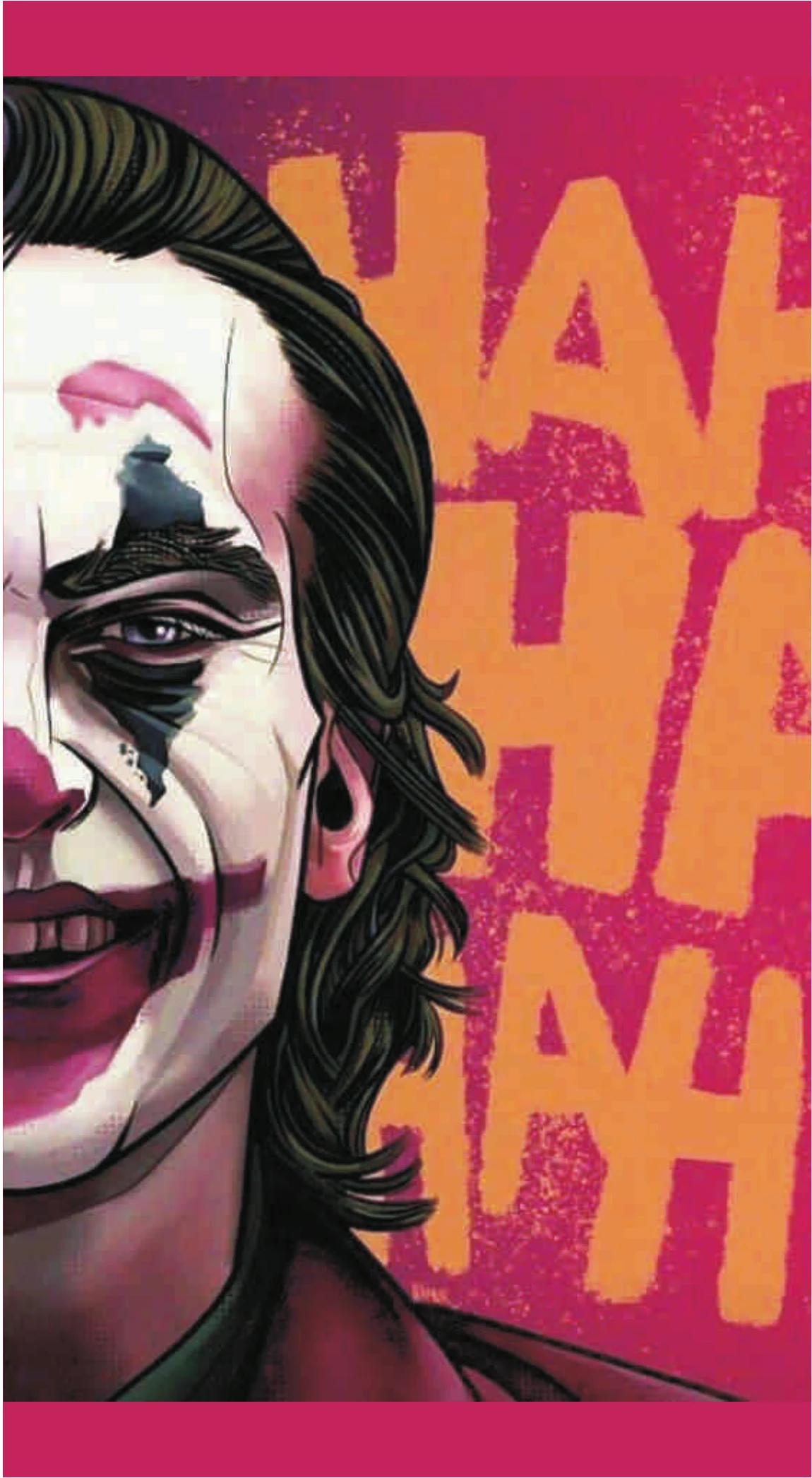 Joker Joaquin Magenta Laugh Stencil Premium Mobile Skin Wrap