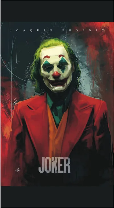 Joker Joaquin Phoenix Classic Dark Canvas
