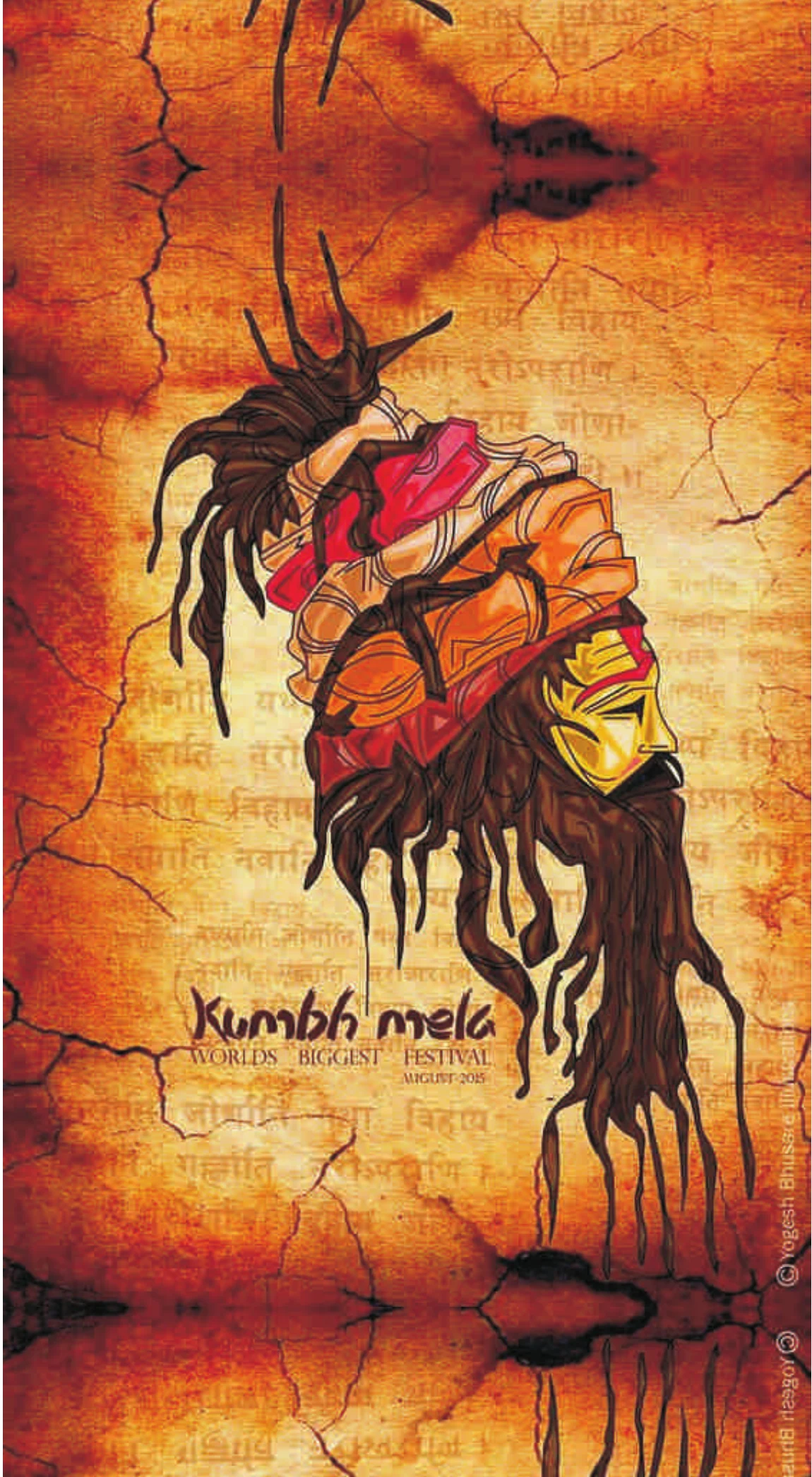 Kumbh Mela Aghori Sadhu Holy Water Dip Premium Mobile Skin Wrap