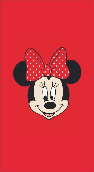Minnie Mouse Polka Dot Bow Scarlet Minimal