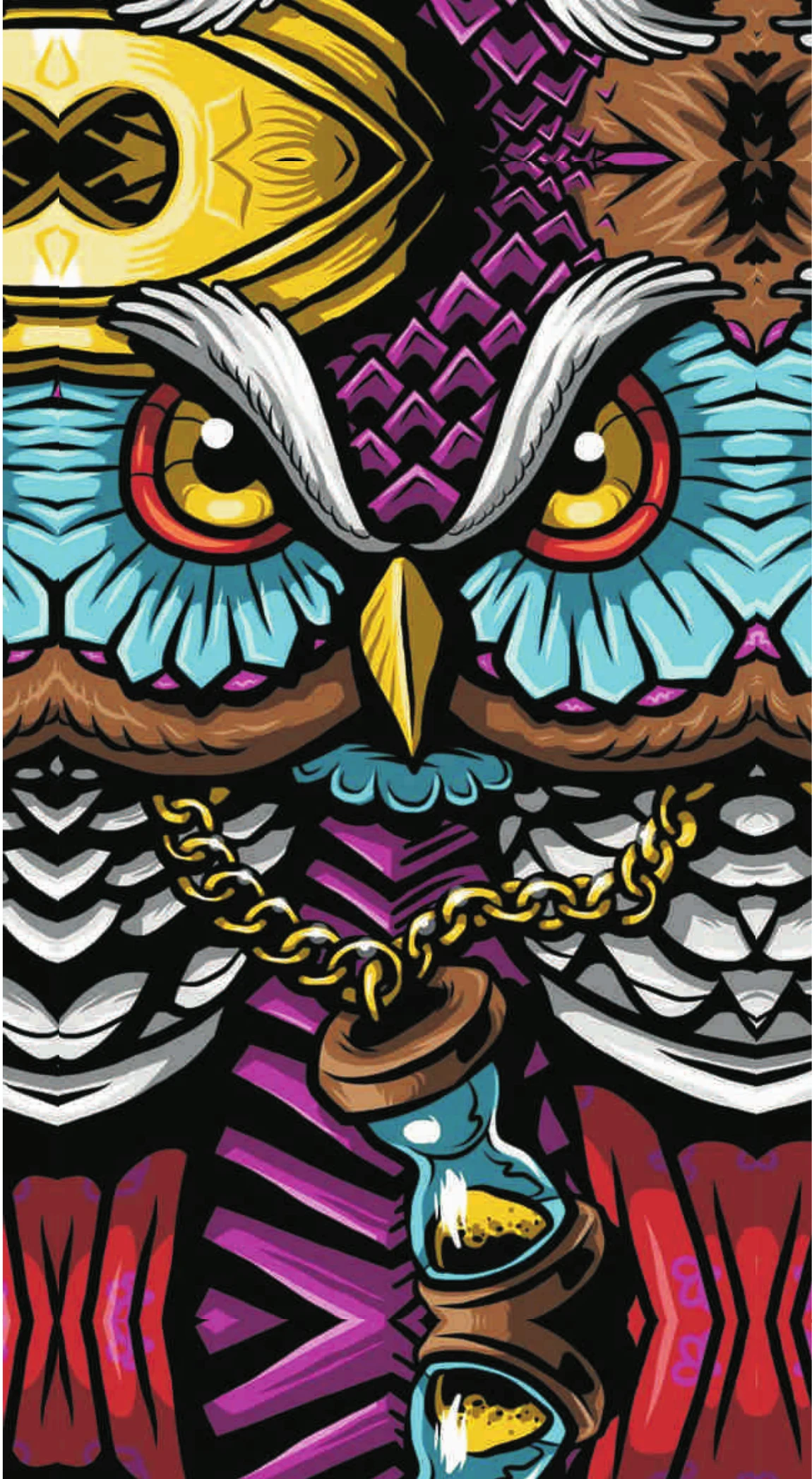 Mystic Shaman Owl Hourglass Talisman
