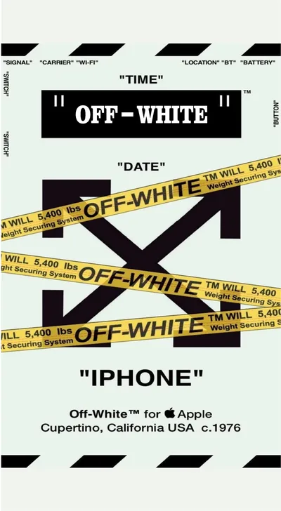 Off-White Industrial Caution Tape iPhone