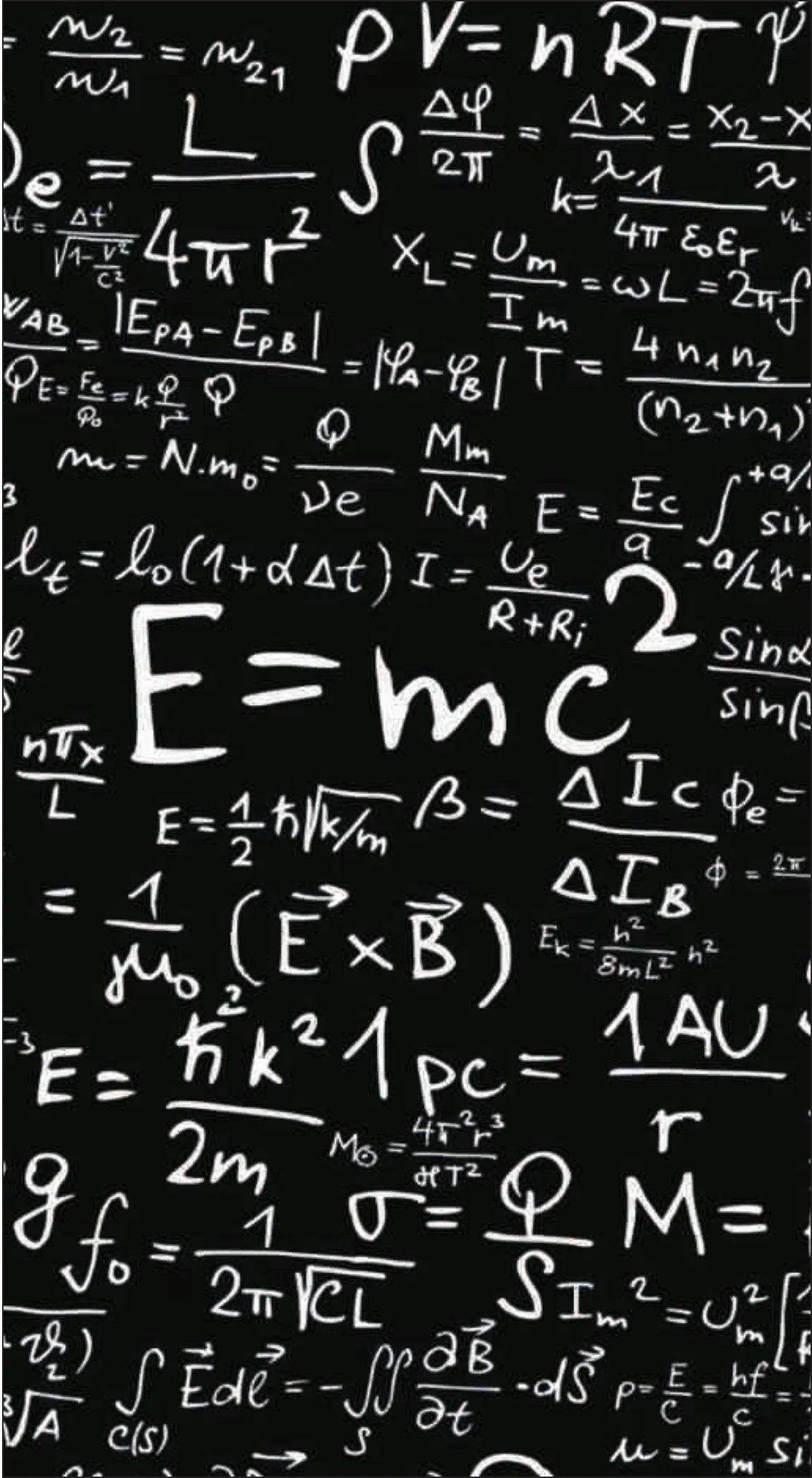 Quantum Physics & Relativity Blackboard Formulas Premium Mobile Skin Wrap