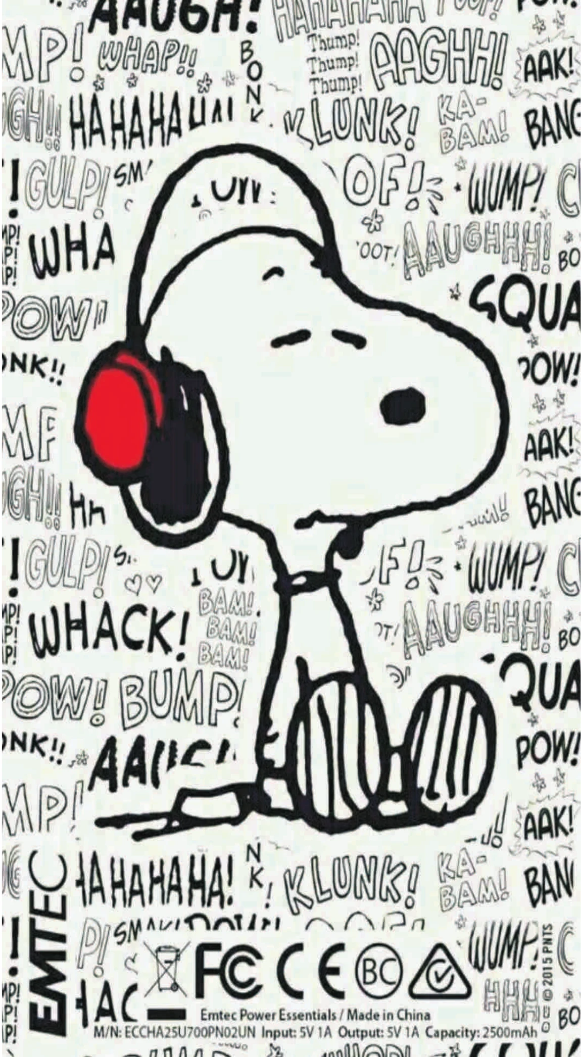 Snoopy Audiophile Comic Sound Bubble Premium Mobile Skin Wrap