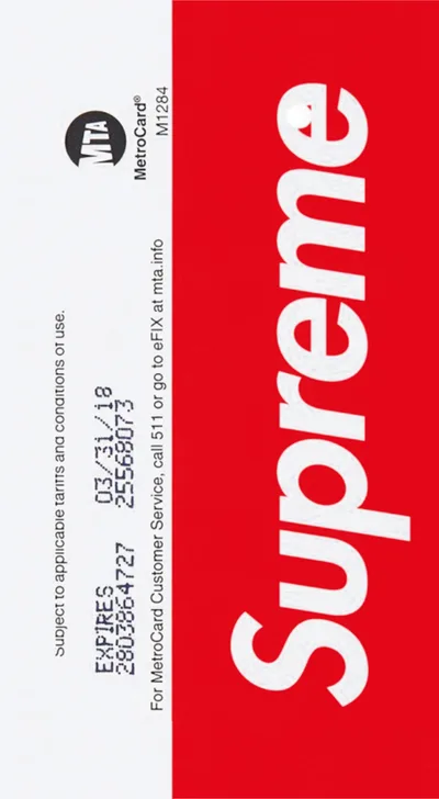 Supreme NYC MTA MetroCard Red Edition