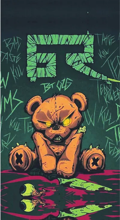 Teddy Kill Bad Taste Street Art Teddy Bear