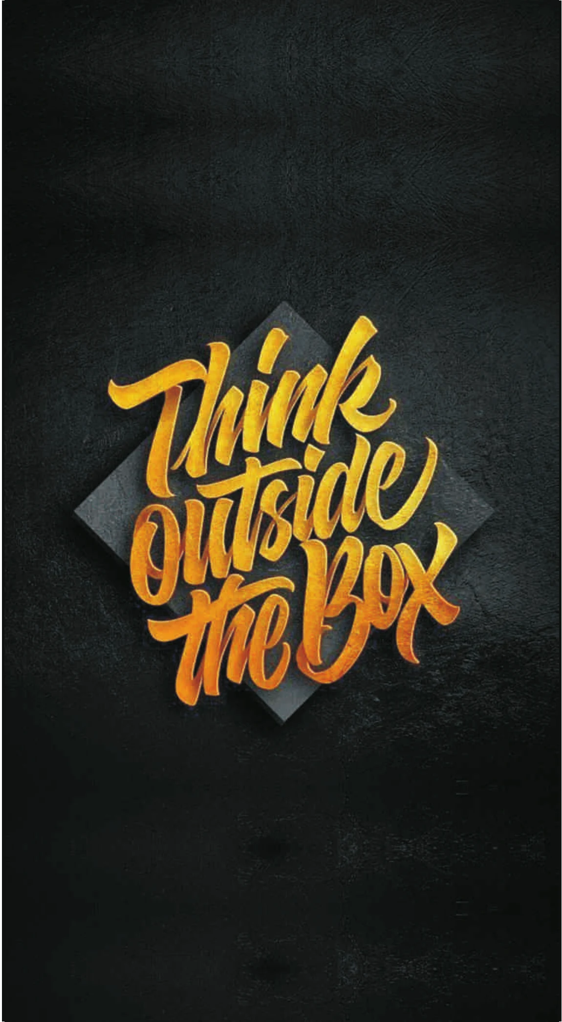 Think Outside the Box 3D Gold Script Premium Mobile Skin Wrap