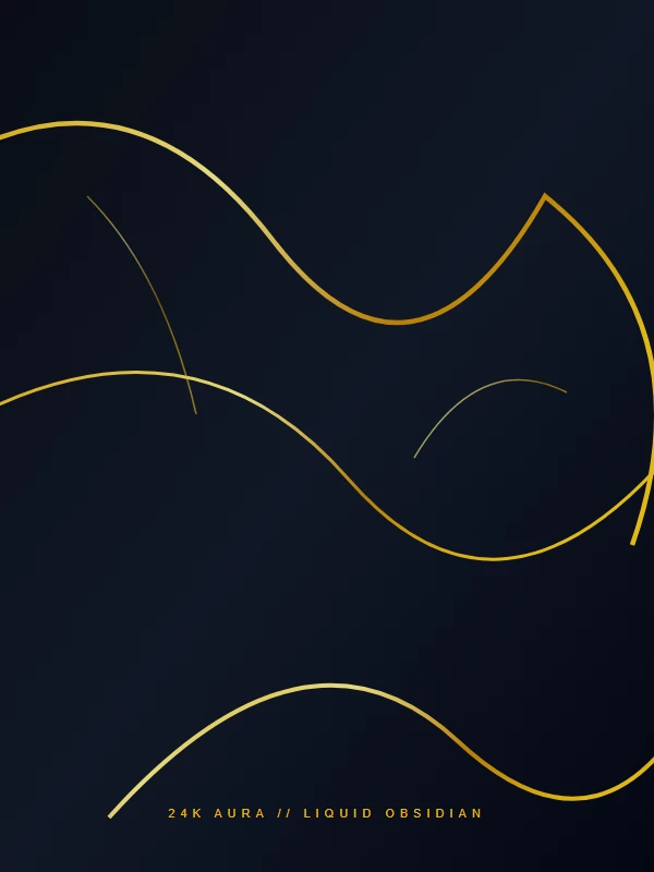 Liquid Obsidian & Gold Premium Mobile Skin Wrap