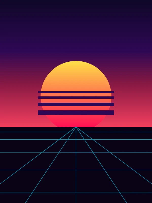 Retro Wave Sunset